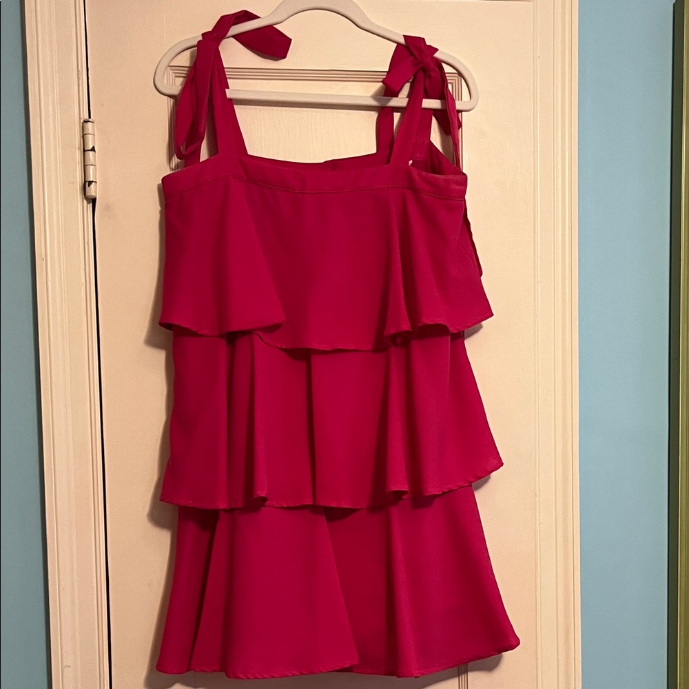 Entro hot pink tiered dress